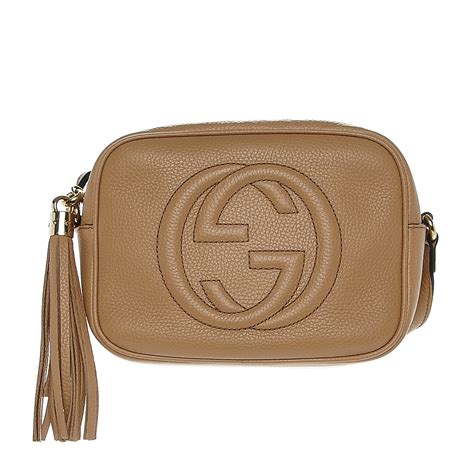 gucci disco bag camel|Gucci Soho Disco Leather Small Camelia .